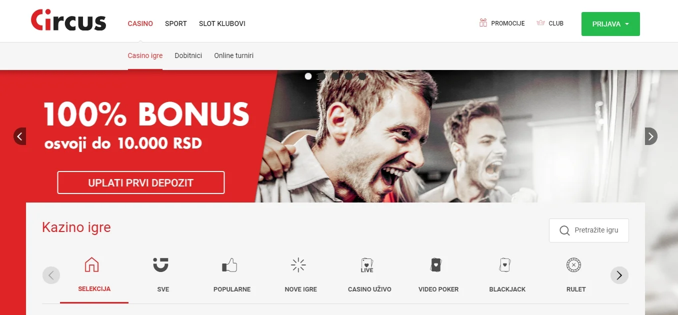 circus casino online